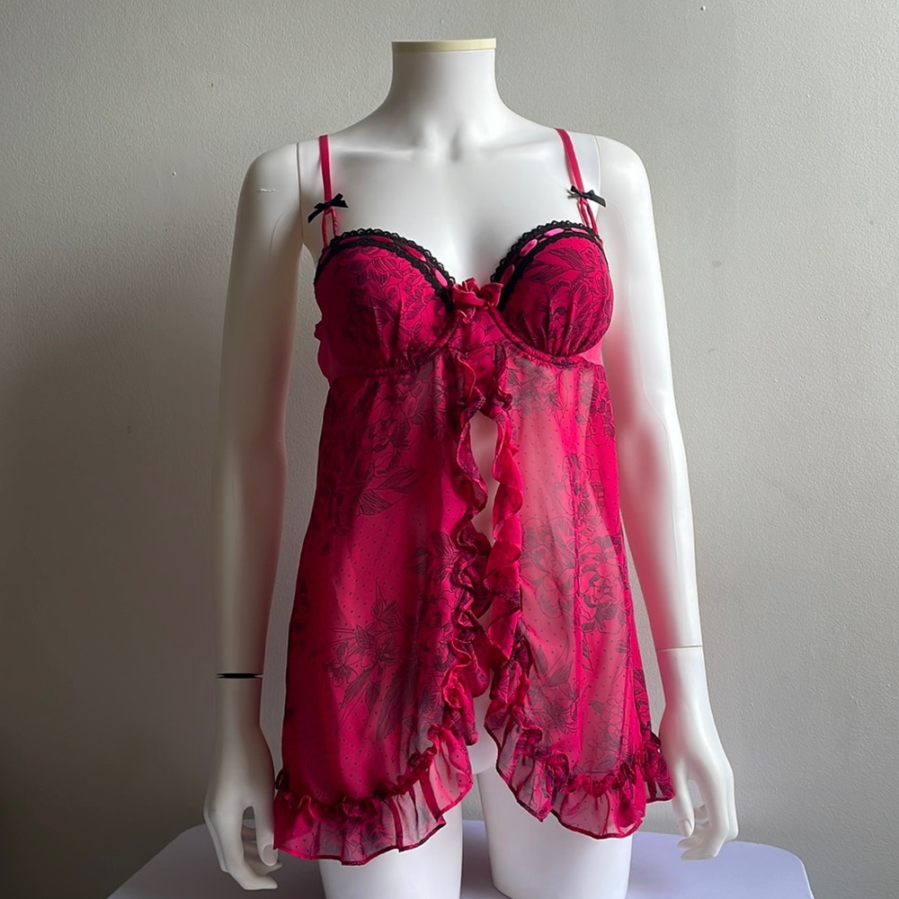 Pink and Black Babydoll Size Medium Apt. 9